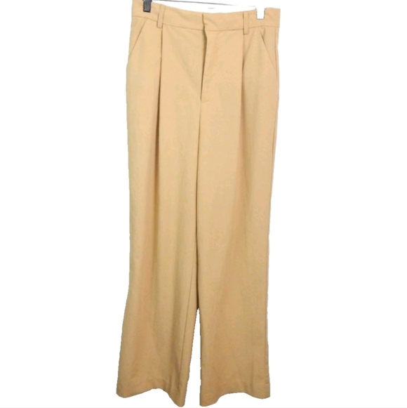 Zara High Rise Wide Leg Pleated Trouser - Picture 2 of 4